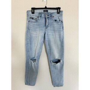 Polo Ralph Lauren Tompkins Mid Rise Skinny Light Wash Denim Jeans Womens 27
